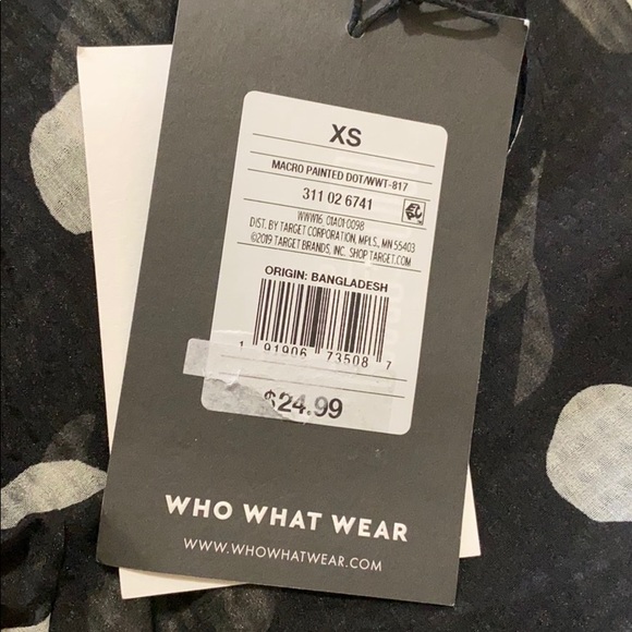 Womens Polka Dot Sleeveles Blouse Who What Wear XS - Picture 7 of 7